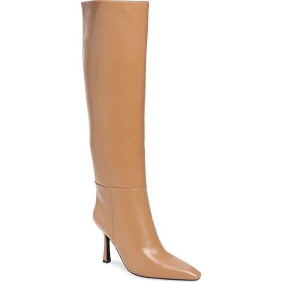 Jeffrey Campbell Shoes - Jeffrey Campbell Sincerely Knee High Boots Size 8  Leather Beige Tan Fall